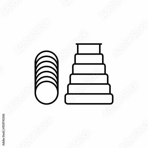 construction tower icon sign vector