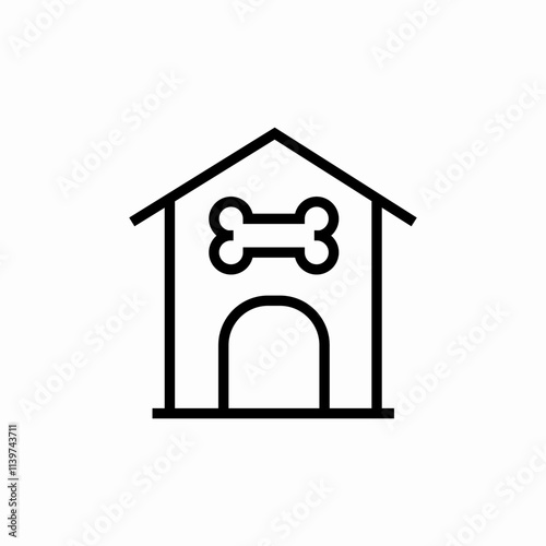 dog house icon sign vector