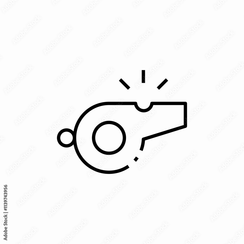 referee whistle icon sign vector referee whistle icon sign vector
