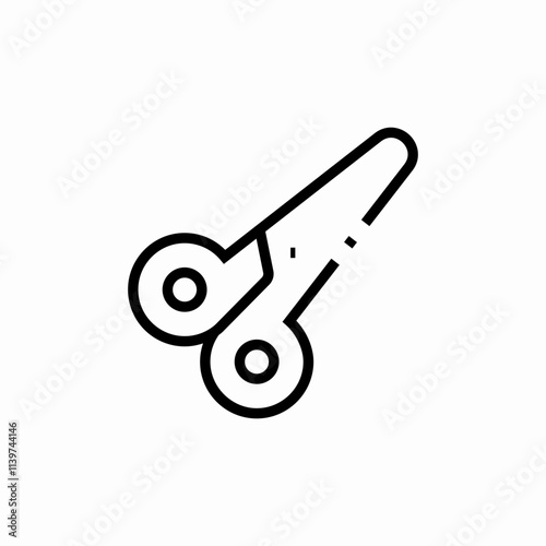 scissors cut icon sign vector