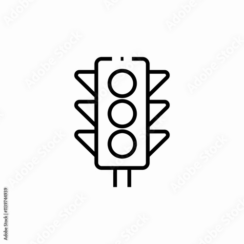 traffic light icon sign vector