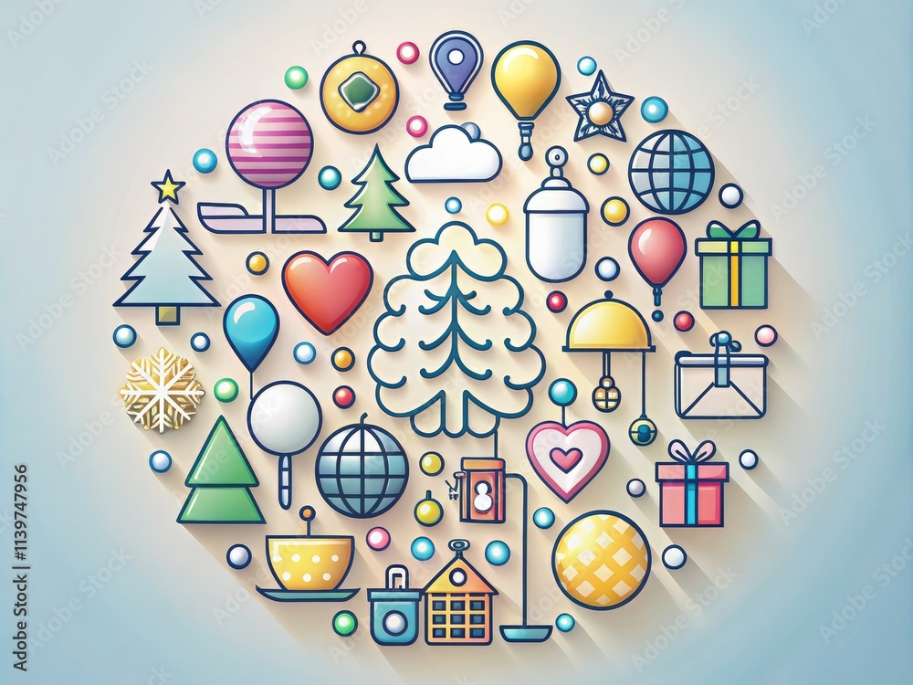 Minimalist Icons Collection features Christmas Tree, Ball, Brain, Milk, Pound, Currency, Road Sign, Sand Clock, Heart, Globe, Arrow Up, Rainbow, Cruiser, Bulb, and Beanbag. Minimalist Icons Collection features Christmas Tree, Ball, Brain, Milk, Pound, Currency, Road Sign, Sand Clock, Heart, Globe, Arrow Up, Rainbow, Cruiser, Bulb, and Beanbag.