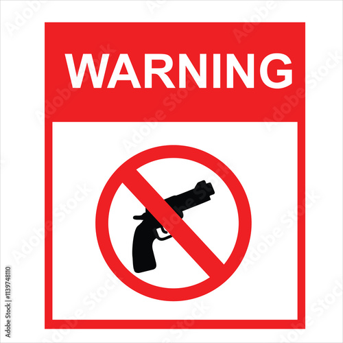 No weapon allowed sign vector design