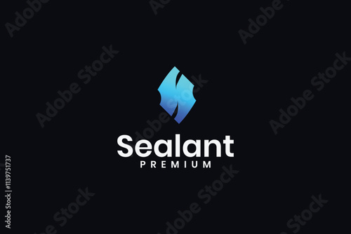 creative premium sealant icon logo vector design template. bold initial S symbol logo design vector inspiration for sealant, sealer, epoxy and waterproofing