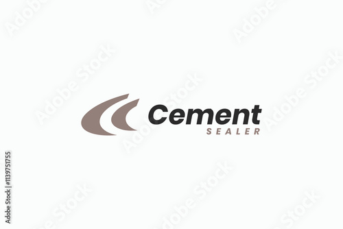 luxury abstract cement sealer icon logo vector design template. creative initial C symbol icon logo design vector ideas for sealer, concrete, and epoxy business