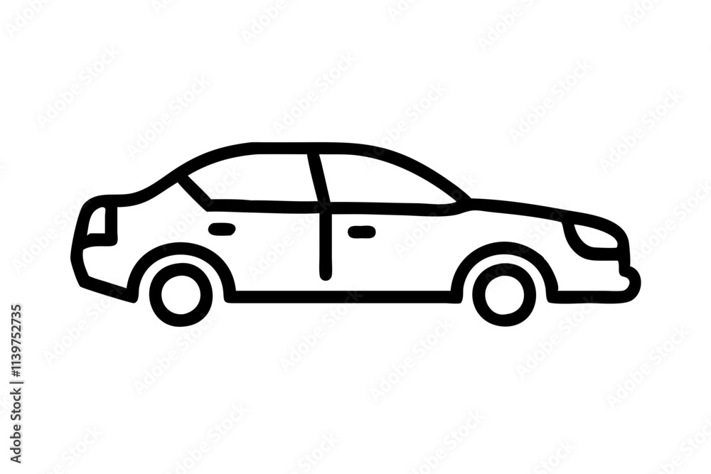 Sedan Car Icon Vector, Modern Sedan Illustration for Websites and Graphics
Sedan Car Icon Vector, Modern Sedan Illustration for Websites and Graphics