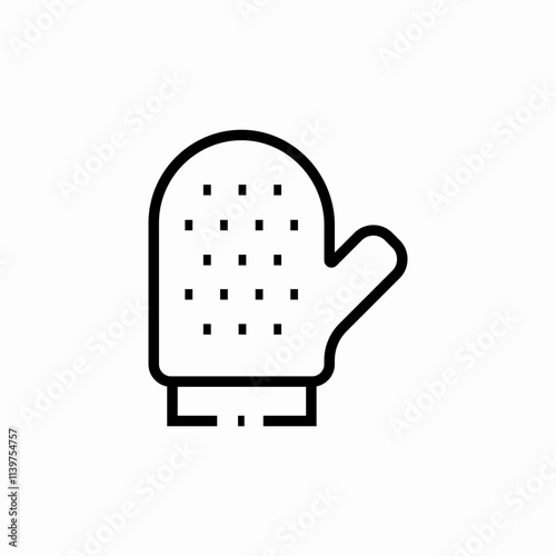 kitchen mittens icon sign vector