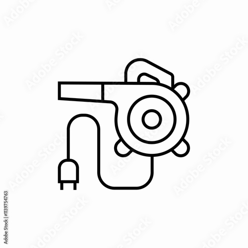 leaf blower icon sign vector