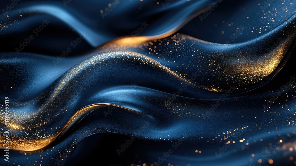 Abstract Blue and Gold Swirling Texture: A Luxurious Digital Art Abstract Blue and Gold Swirling Texture: A Luxurious Digital Art