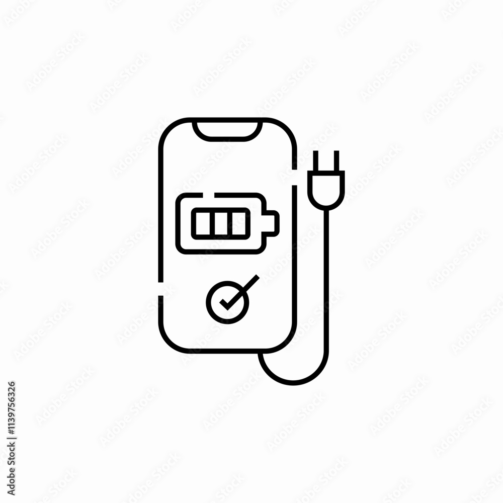 phone charge icon sign vector phone charge icon sign vector