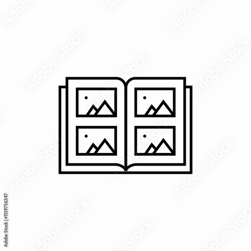 photo album book icon sign vector