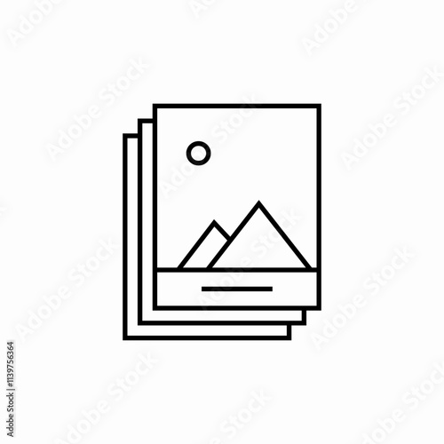 photo album icon sign vector