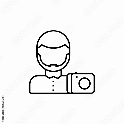 photographer camera icon sign vector
