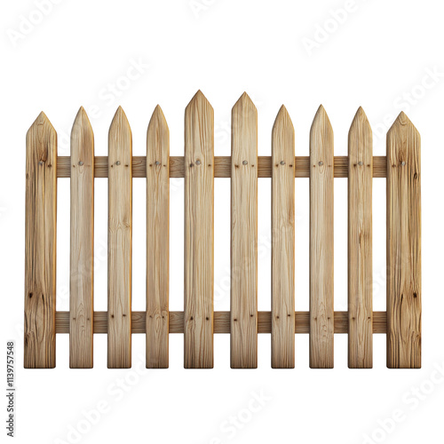 Wooden Fence Panel with Picket Design