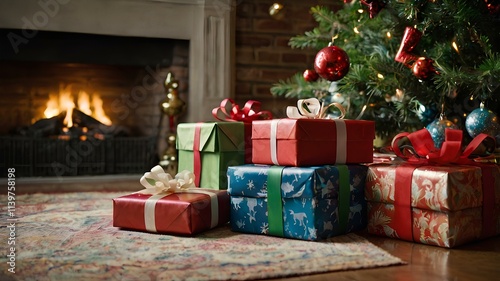 christmas tree and gifts