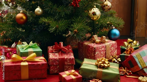 christmas tree and gifts