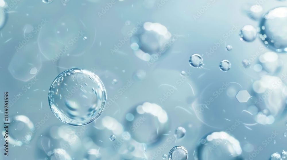 Abstract Blue Bubbles Background Abstract Blue Bubbles Background