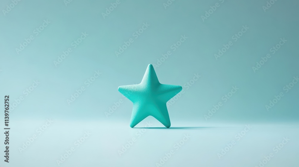 Vibrant green star on a deep blue background, captivating visual contrast Vibrant green star on a deep blue background, captivating visual contrast