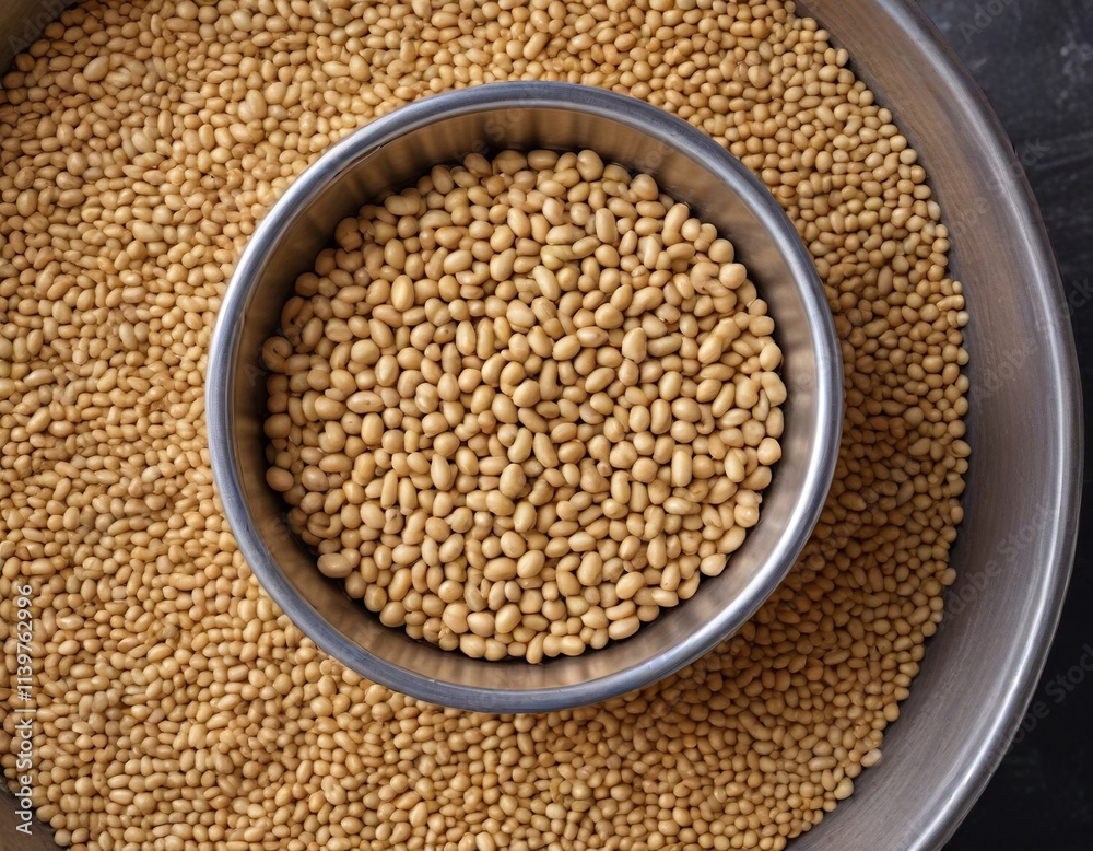 Rinsed dried urad dal beans in a fine mesh strainer, urad dal rinse, straining urad dal, natural ingredient cleaning Rinsed dried urad dal beans in a fine mesh strainer, urad dal rinse, straining urad dal, natural ingredient cleaning