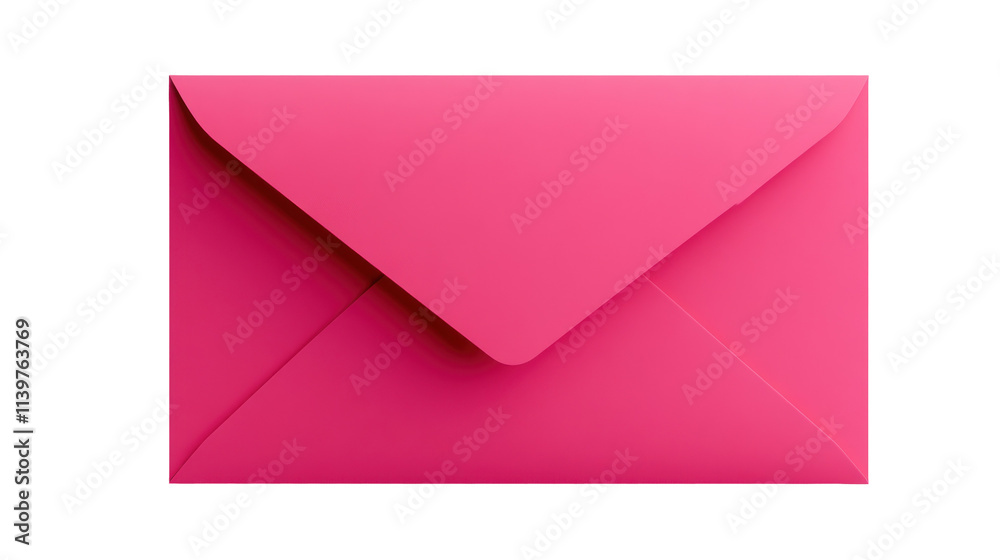 Bright Pink Envelope on Transparent Background Bright Pink Envelope on Transparent Background