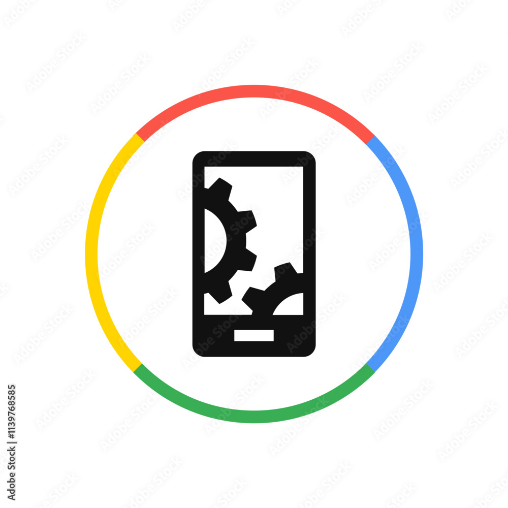 Phone with Gears Icon
