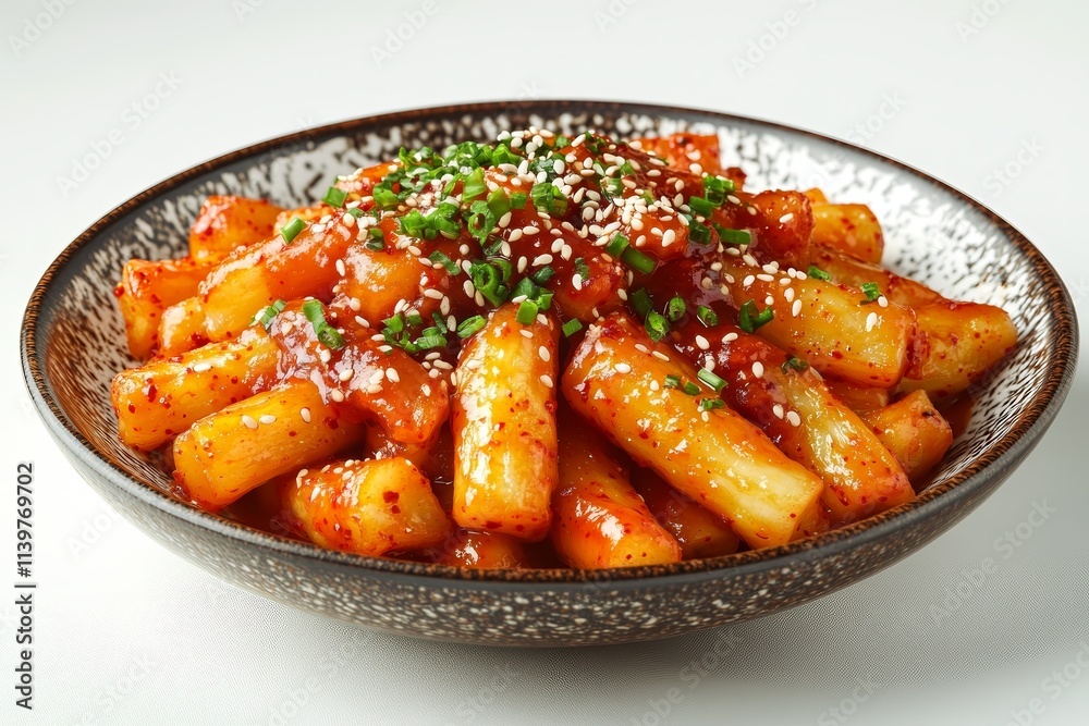 Delicious Korean Tteokbokki in a bowl Delicious Korean Tteokbokki in a bowl