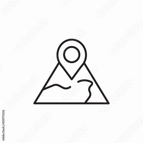 navigation map location icon sign vector