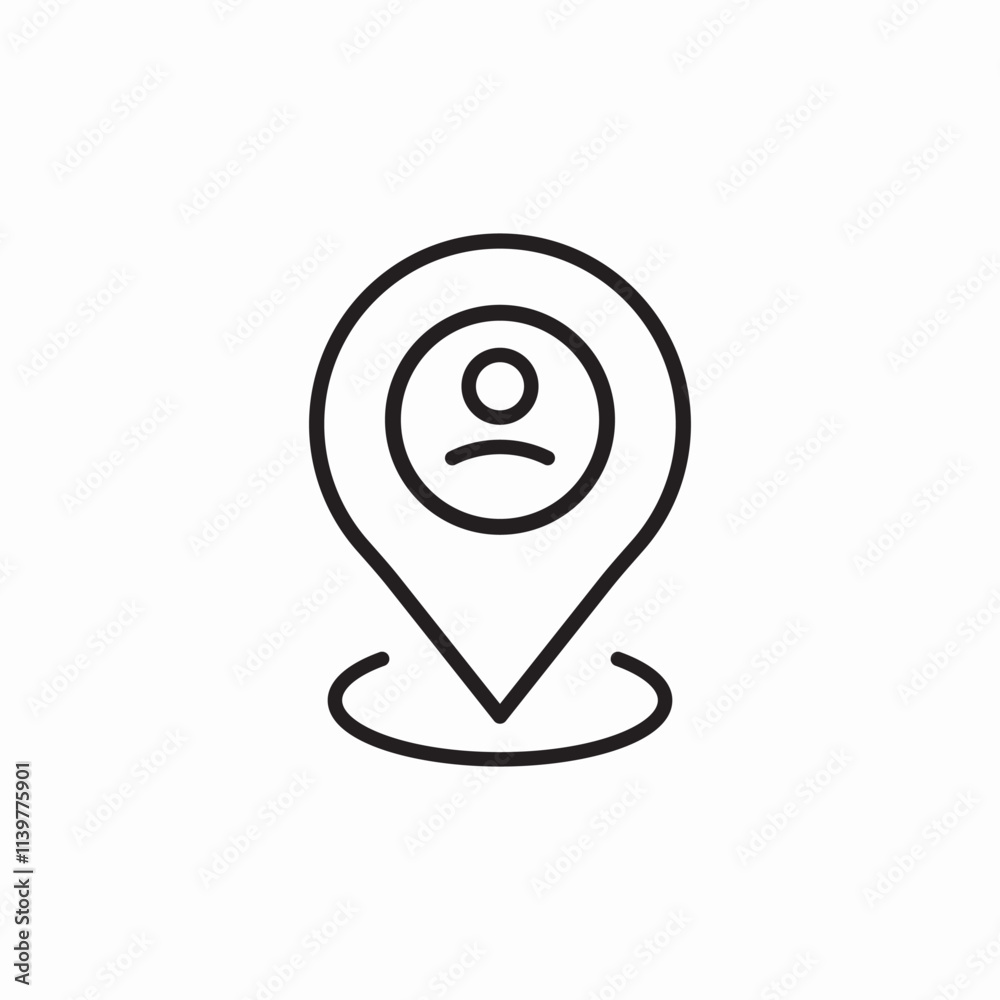 user location icon sign vector user location icon sign vector