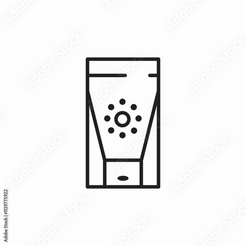 uv cream icon sign vector