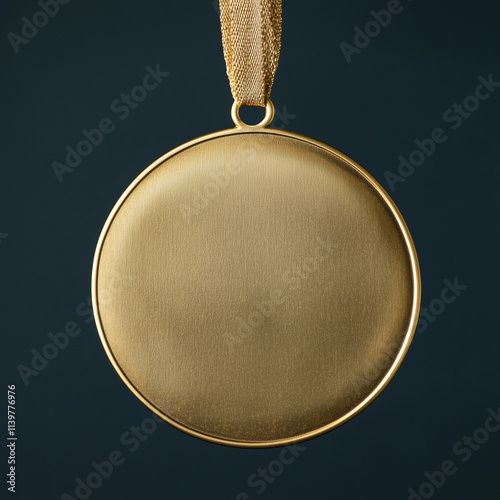 Medals, gold medals on a plain background, generative AI illustration