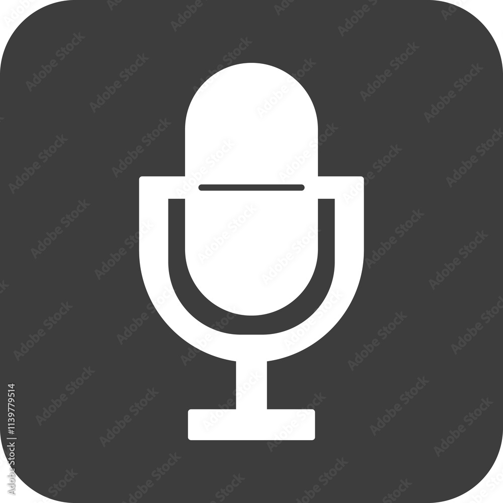 microphone icon in black square microphone icon in black square