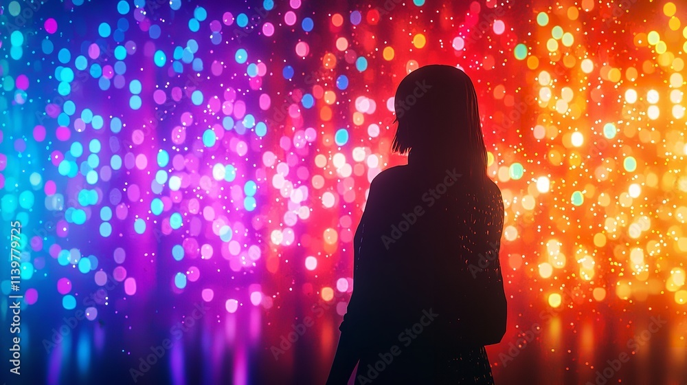 Woman Standing in Front of a Wall of Code Woman Standing in Front of a Wall of Code