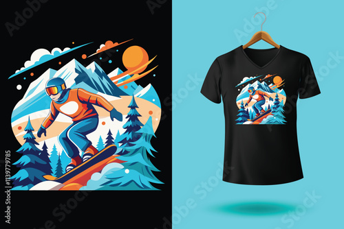 Set of Winter sport athlete silhouettes. Ski jumping, downhill, slalom, skiing emblems. Print design for t-shirt. Sport club emblems.