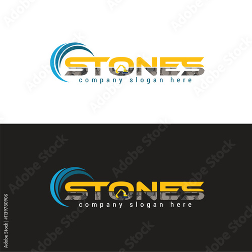 STONES contraction business logo design template