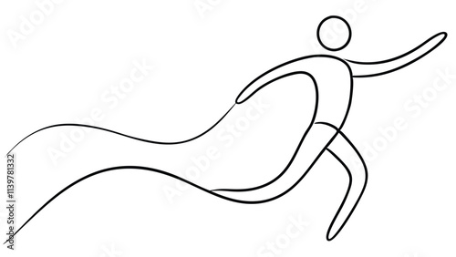 Silhouette of a Person in Motion