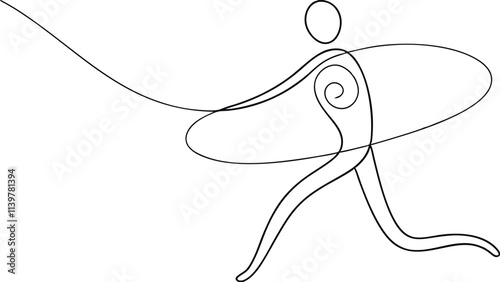 Silhouette of a Person in Motion