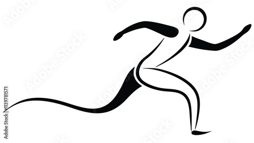 Silhouette of a Person in Motion