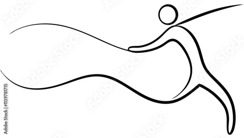 Silhouette of a Person in Motion