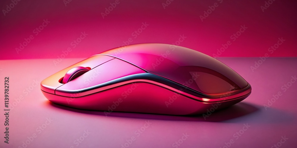 Sleek modern computer mouse rests on a soft pink background, embodying minimalist design. Perfect for gaming and work, this stylish gadget enhances any tech setup effortlessly. Sleek modern computer mouse rests on a soft pink background, embodying minimalist design. Perfect for gaming and work, this stylish gadget enhances any tech setup effortlessly.