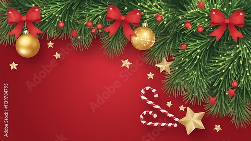 Merry Christmas and Happy Holidays greeting 2025 Happy New Year background