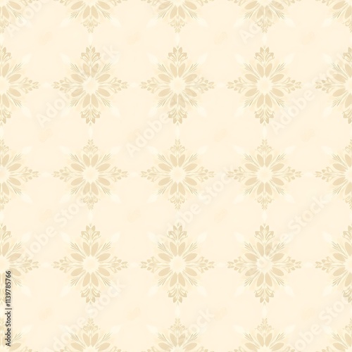 Elegant Floral Damask Pattern: A delicate and intricate floral damask pattern in beige tones, perfect for adding a touch of sophistication and elegance to your designs.