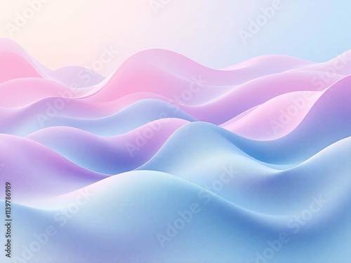 Soft pastel waves in pink and blue tones creating a serene abstract background