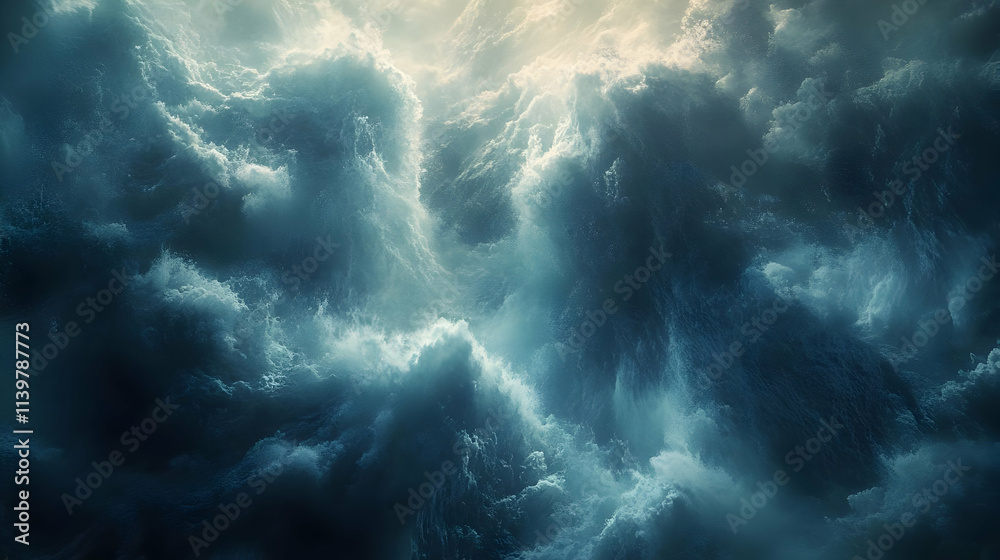 Turbulent Ocean Waves Abstract Background Image Turbulent Ocean Waves Abstract Background Image