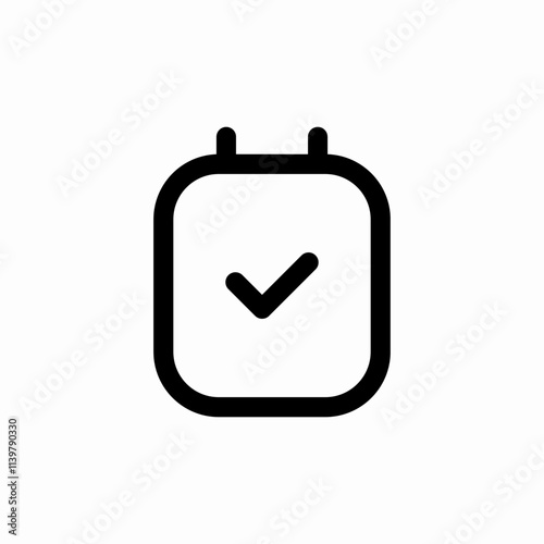 notepad check mark icon sign vector