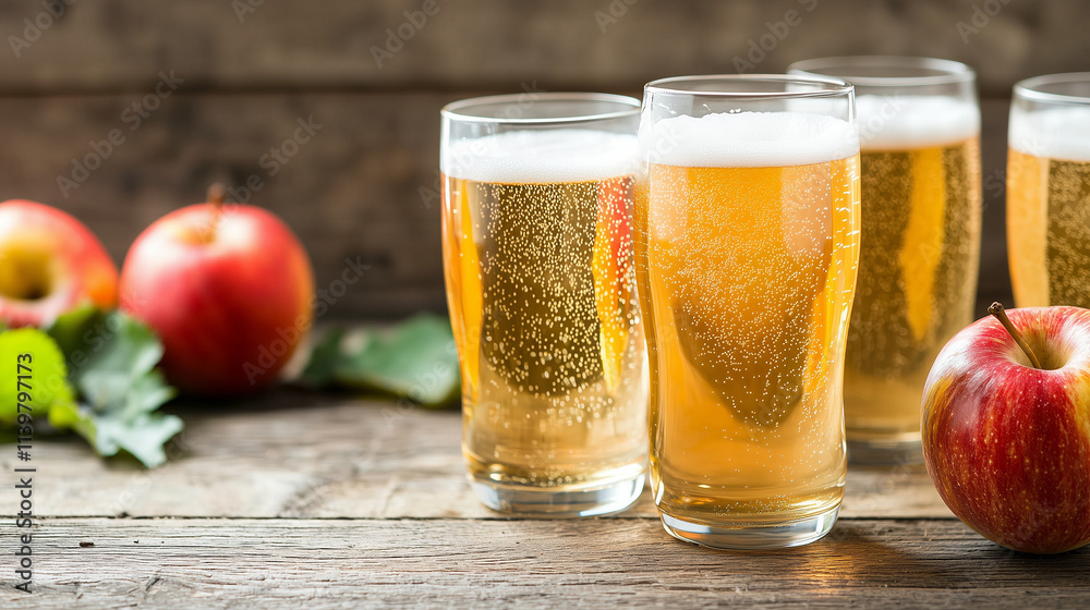 Fototapeta premium Crisp Apple Cider Delight 