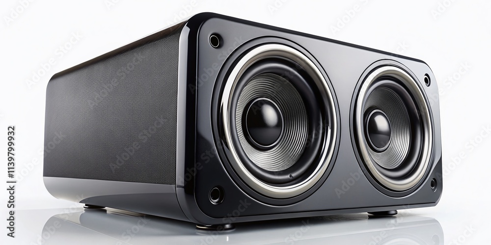 Stunning panoramic photography showcasing a sleek black speaker against a crisp white background, perfect for audio, music, and technology aficionados seeking visual inspiration. Stunning panoramic photography showcasing a sleek black speaker against a crisp white background, perfect for audio, music, and technology aficionados seeking visual inspiration.