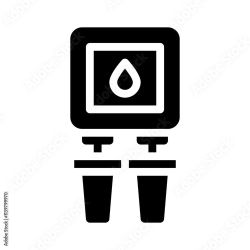 sediment filter glyph icon