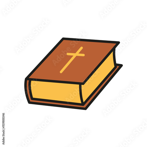 Isolated icon of the Bible. Vector