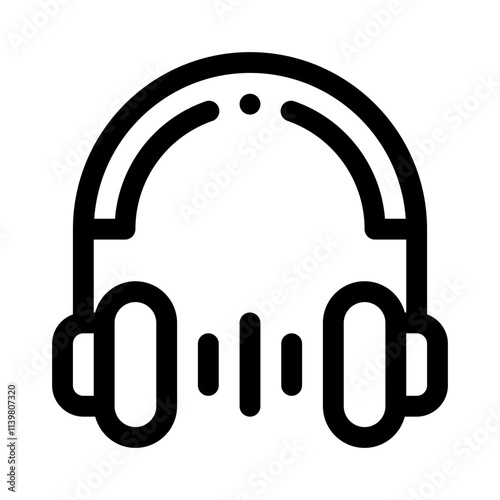 headphones line icon