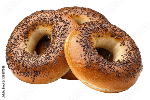 Everything Bagels Isolated on White background